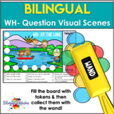 BOOM Cards | Visual Scenes for WH Questions | English & Spanish