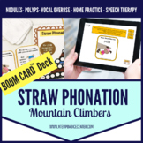 BOOM Cards™ Voice Therapy Mountain Climber Straw Phonation