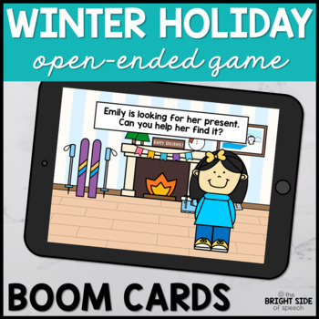 BOOM Cards - Winter Holiday Presents Open-Ended Game Teletherapy