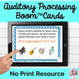 Auditory Processing Flashcards Boom Cards™ No Print Speech