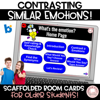 Preview of BOOM Contrast Identify Emotions Feelings Middle High School