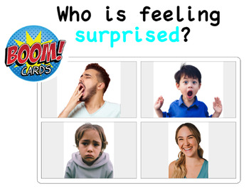 Preview of BOOM! Deck - 100 trials of Who is feeling...? Receptive ID of Emotions!