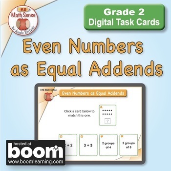 Preview of BOOM Digital Matching Cards: Even Numbers as Equal Addends 2A32