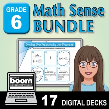 Preview of BOOM Digital Matching: Grade 6 Math Sense Bundle of 17 Decks