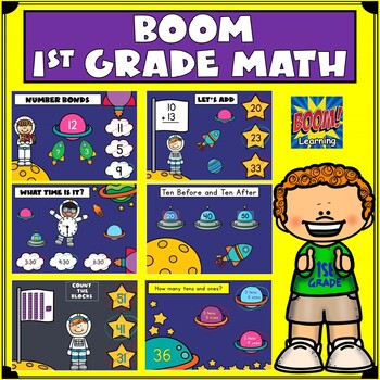 Preview of BOOM Cards | First Grade Math | Distance Learning