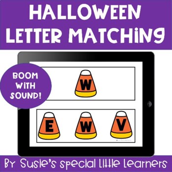 Preview of BOOM HALLOWEEN MATCHING UPERCASE LETTERS FOR EARLY CHILDHOOD SPECIAL EDUCATION