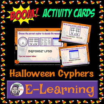 Preview of BOOM: Halloween Cypher Puzzles Decoding Cipher Critical Thinking Activity