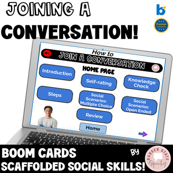 Preview of BOOM Joining Starting a Conversation Middle High School social skills