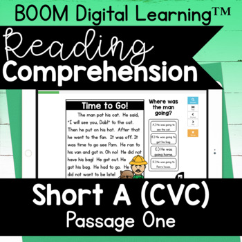 Preview of BOOM LEARNING! Reading Comprehension: Short A (CVC Passage #1)