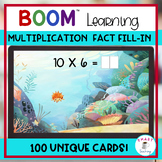 BOOM Multiplication Fill In Math Fact 100 Unique Cards Blo