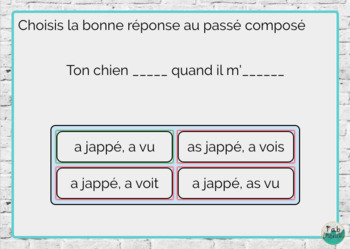 French BOOM - Passé composé - Verbes mélangés - Aux. Avoir (Distance ...