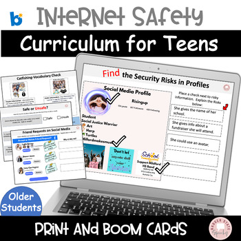Preview of BOOM Print No Print Cybersecurity Cyber safety Curriculum Online
