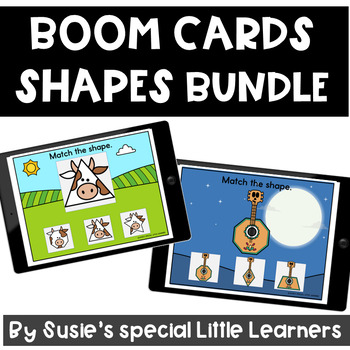Preview of BOOM SHAPE MATCHING GROWING BUNDLE FOR PRESCHOOL SPECIAL EDUCATION
