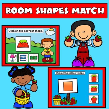Preview of BOOM Cards | Matching Shapes | Distance Learning