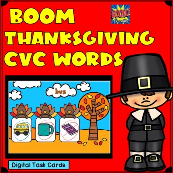 Preview of BOOM Thanksgiving CVC Words