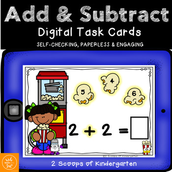 Preview of BOOM cards Addition & Subtraction within 10 (Distance Learning)