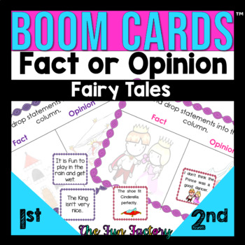 Preview of Fact & Opinion Activities  BOOM Cards™ - Fairy Tale Theme