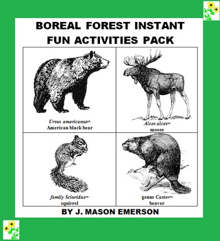 BOREAL FOREST INSTANT FUN ACTIVITIES PACK (END OF YEAR, BEGINNING ETC, 82  PP)