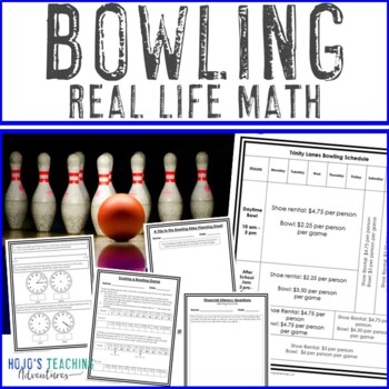 Preview of BOWLING Field Trip Extension: Project Based Learning - Real Life Math Project