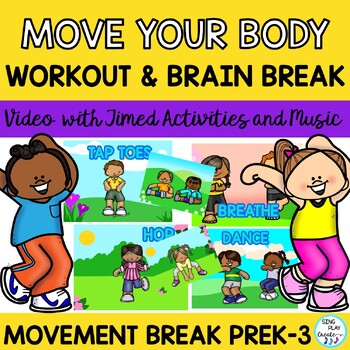 Movement Activity, Brain Break: "MOVE YOUR BODY" Video with music for Music, PE