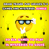 BRAIN TEASER MIDDLE SCHOOL FUN | 80 GAMES and 16 MYSTERIES