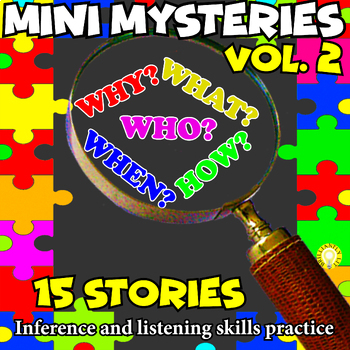 Preview of BRAIN TEASER MYSTERY SHORT STORIES #2: + mystery story writing activity