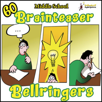 Preview of ELA BELL RINGER BRAIN TEASERS -  Daily Puzzles and Stories 