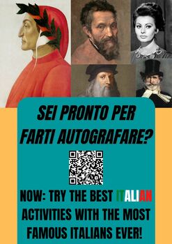 Preview of Brand New Italian Bundle with Famous Italians! 7 in 1! $24.10 saved!
