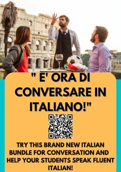 Preview of Brand New Italian Language Bundle for conversation! 5 in 1! $10.55 saved!!!