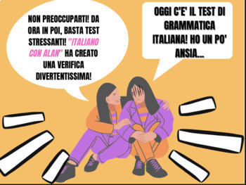 Preview of BRAND NEW **STRESS-FREE** Italian Grammar Test Game Activity!