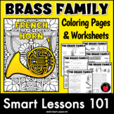 BRASS FAMILY INSTRUMENTS Coloring Pages Worksheets Music P