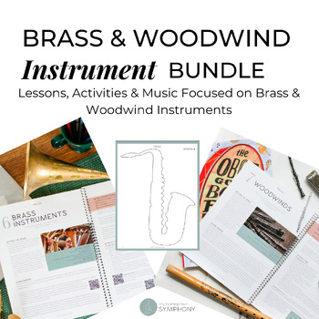 Preview of BRASS & WOODWIND Instrument Bundle with Listening Lesson Plans and Activities