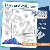 BRAVE NEW WORLD  Word Search Puzzle Novel, Book Review Act
