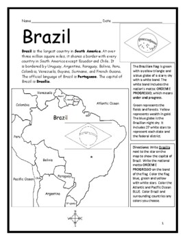 Saint Barthélemy Introductory Geography Printable Worksheet with map and  flag