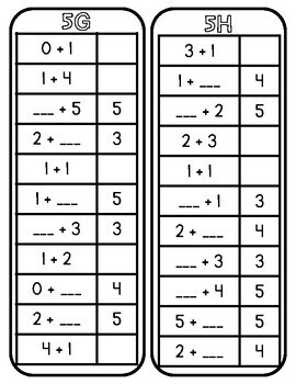 BREAK APART NUMBERS/missing addends (addition/subtraction/families ...