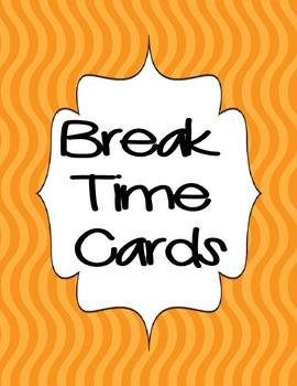 Preview of BREAK TIME/I NEED HELP/I HAVE A QUESTION CARDS
