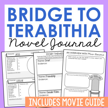 Preview of BRIDGE TO TERABITHIA Novel Study Unit | Book Report Project Activity