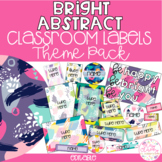 BRIGHT ABSTRACT Classroom Labels | Editable Name Tags, Pos