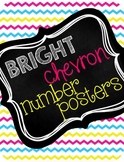 BRIGHT Chevron Number Posters 1-20 {freebie}