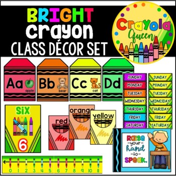 Preview of BRIGHT Crayon Decor Pack