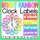 BRIGHT RAINBOW Clock Labels