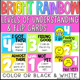 BRIGHT RAINBOW Levels of Understanding Posters & Flip Cards