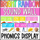 BRIGHT RAINBOW Sound Wall - Phonics Display, Science of Reading