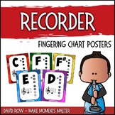 BRIGHT Soprano Recorder Fingering Charts in a Rainbow of Colors!