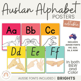 Rainbow Brights Auslan Alphabet Posters | Australian School Fonts