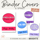 BRIGHTS Binder Covers and Spines | Simple Brights Classroo