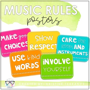 Preview of BRIGHTS Music Rule Posters