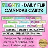 BRIGHTS Shiplap Flip Calendar Date Cards | 5 options!