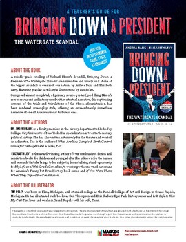 Preview of BRINGING DOWN A PRESIDENT by Andrea Balis & Elizabeth Levy - Teacher Guide