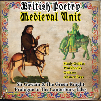 Preview of BRITISH LITERATURE MEDIEVAL UNIT: SIR GAWAIN & THE PROLOGUE GUIDES & WORKBOOKS